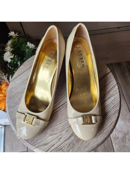 Ralph Lauren Shoes - Ralph Lauren  Cream Patent Leather Shoes